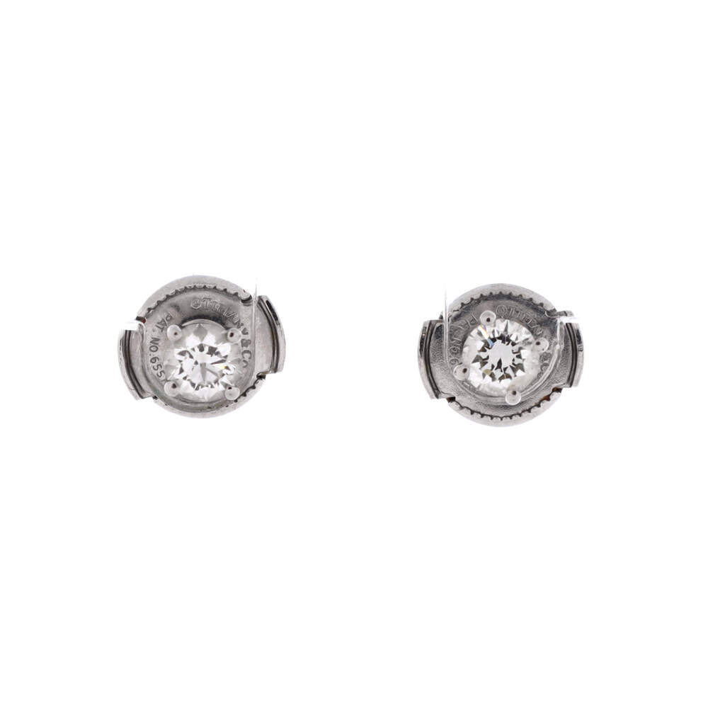 Tiffany & Co. 0.36CT Solitaire Earrings Platinum and Diamonds
